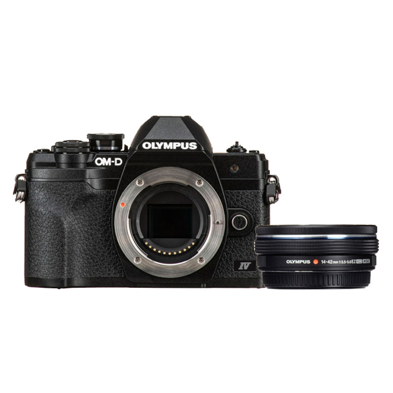 Olympus OM-D E-M10 mark IV schwarz + 14-42mm EZ schwarz